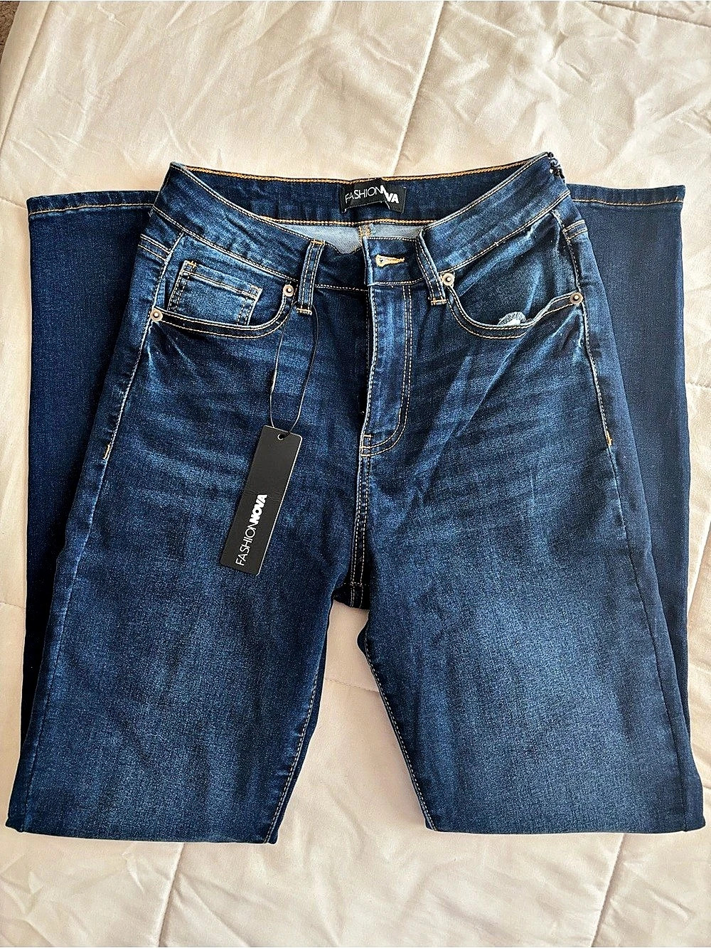 Fashion Nova Kiley Control Curvy Stretch Skinny Jeans Blue Waist 5